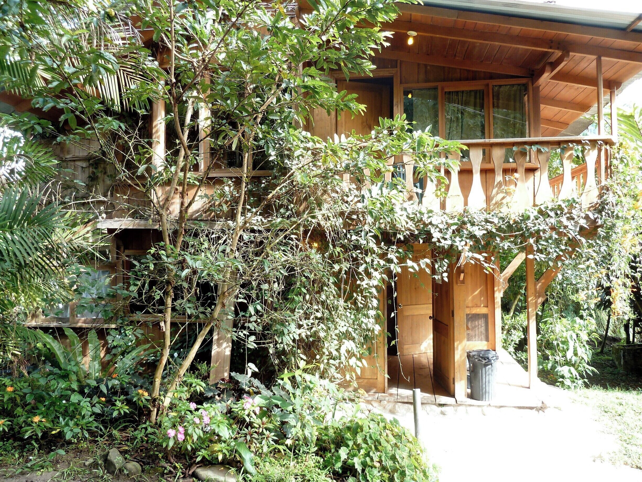 The place I stayed in MIndo, Equador. La Casa de Cecilia. Mindo was a great, relaxing place to get to on a bus ride out of Quito, with the best Ziplines and hikes that I had seen in that area.