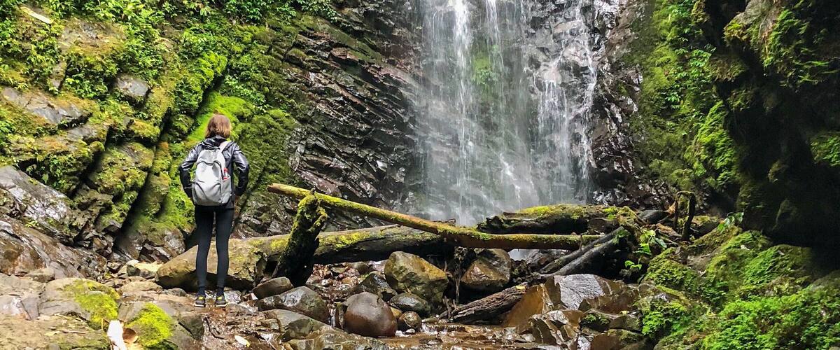 The Mindo Cloud forest is a short drive from bustling Quito, but it feels like an entirely different world. One of the most popular things to do in Mindo is to hike. The hike to the Cascadas took us around 21/2 hours and was well worth it for the incredible views. Along the hike, we saw countless butterflies, hummingbirds, orchids, and incredible waterfalls. #LifeAtExpediaGroup