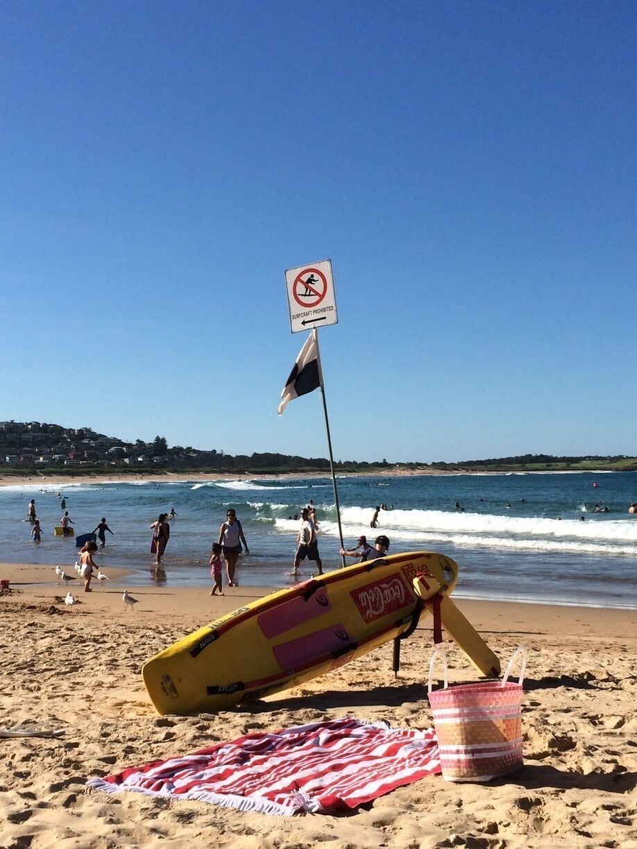Dee why beach in north Sydney.  Beautiful spot on an autumn day with summer buzz 