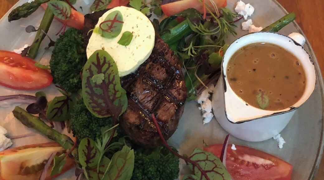 Nice steak cooked perfectly and made gluten free just for me!