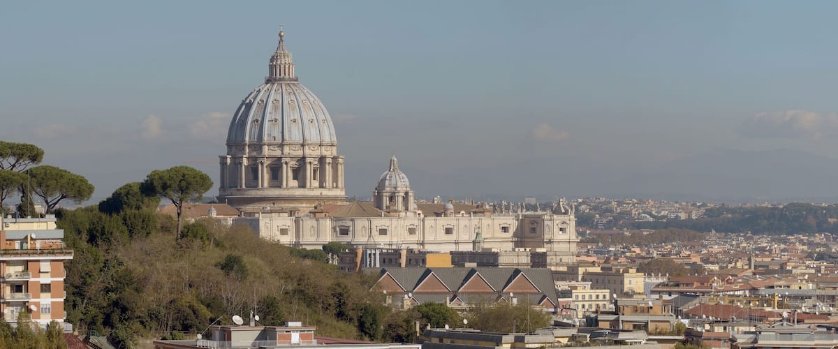 Panoramica of Rome view from Via San Lucio