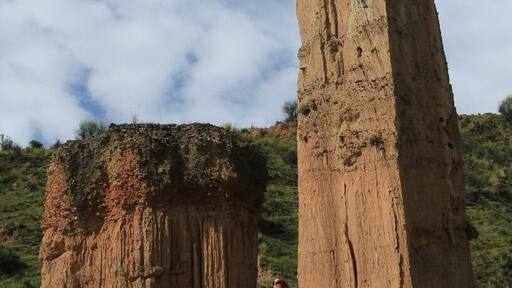 Situated high above Huancayo (and therefore offering some spectacular views down on to the city), Torre Torre is a valley where erosion has destroyed much of the land but has left behind these towering rock sculptures similar to those in Love Valley in Cappadocia, Turkey.
Although not compulsory (and not recommended unless you're very surefooted and have incredibly good balance!), it is possible to climb on to the tops of some of the towers and to walk between them. If you have a Go Pro you can get some amazing selfie shots :-)