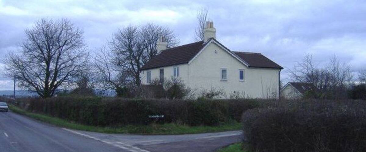 Pincots Lane This isolated house stands at the junction with the B4060.