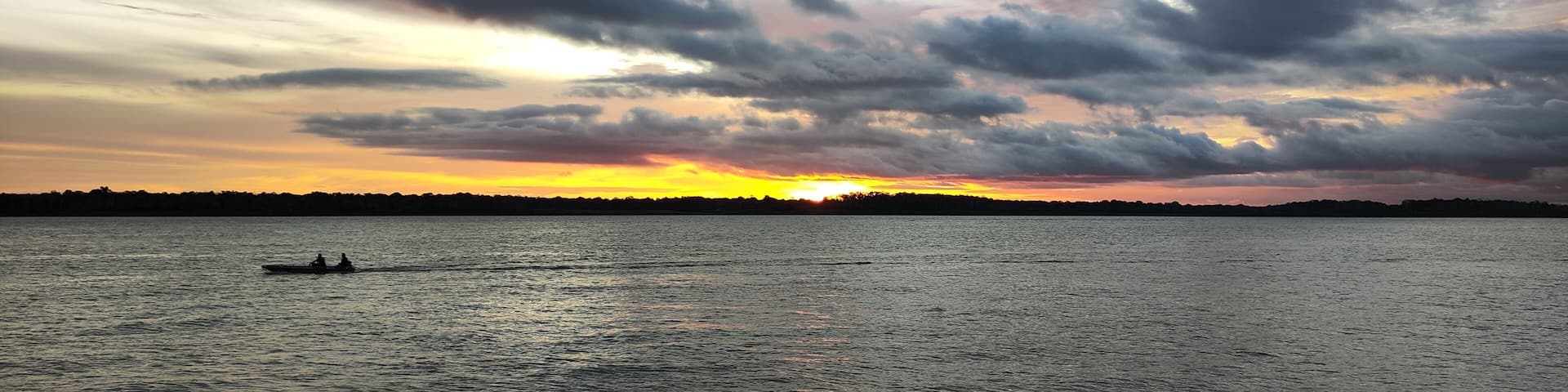 Sunset in solimões River Iranduba Amazonas brazil
