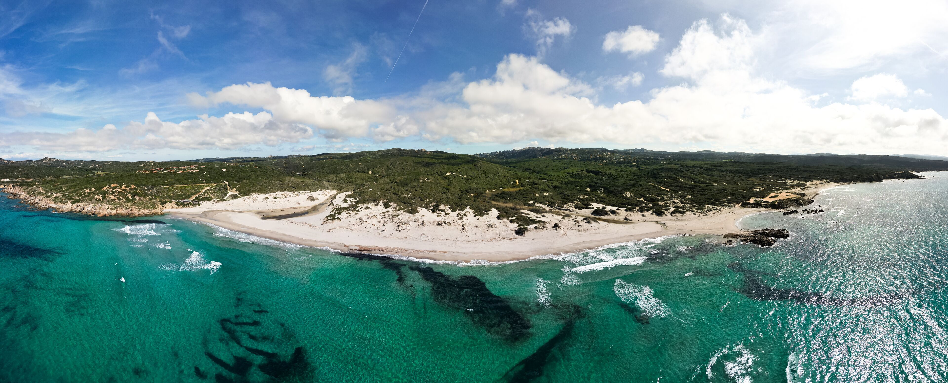 View of Rena Majori beautiful white sand beach in North Sardegna, Costa Paradiso, Italy, Europe