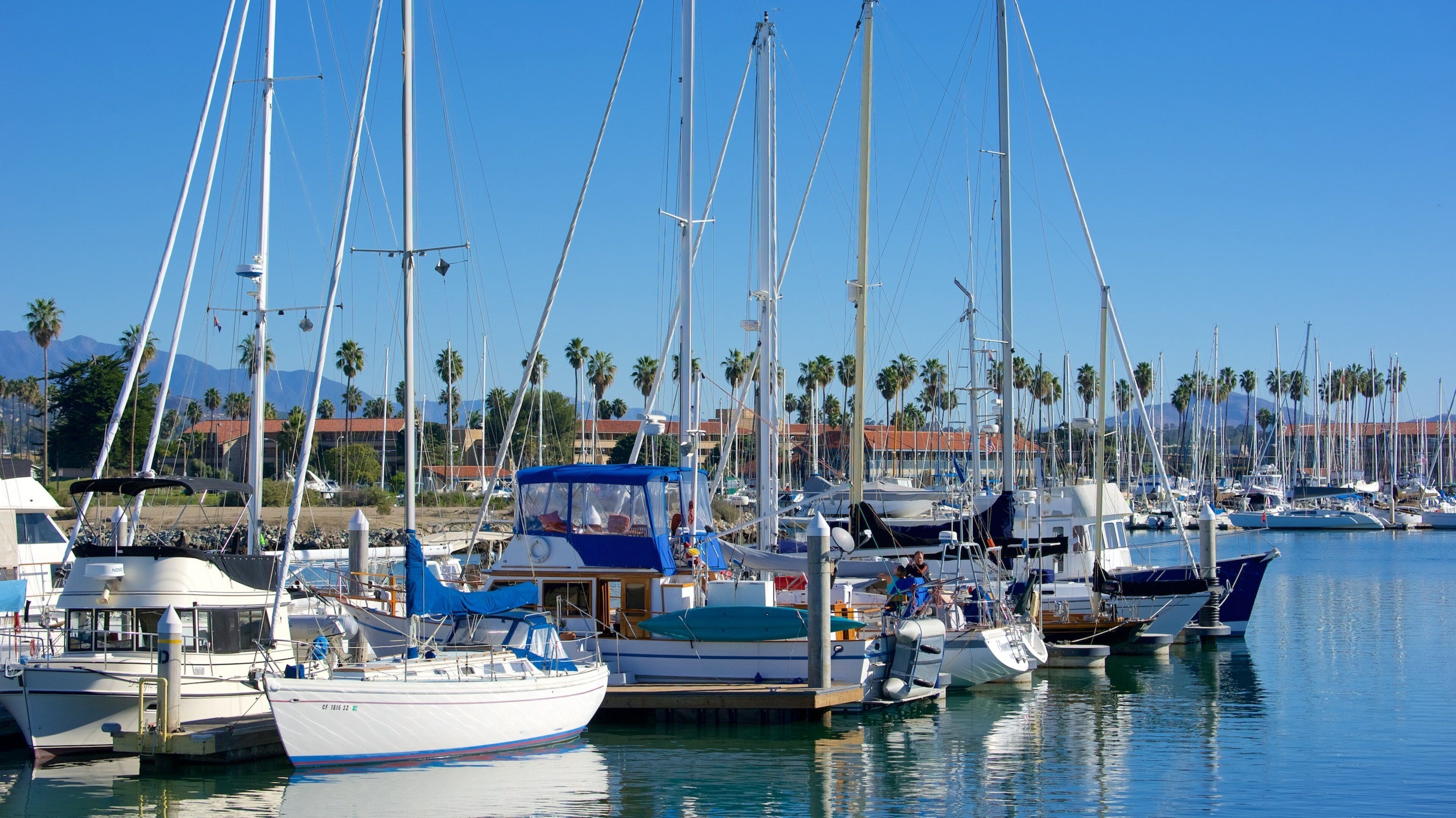 Ventura Harbor which includes a marina