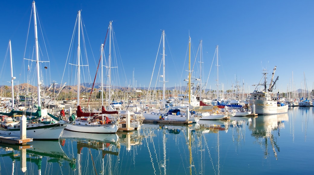 Ventura Harbor showing a bay or harbour, sailing and a river or creek