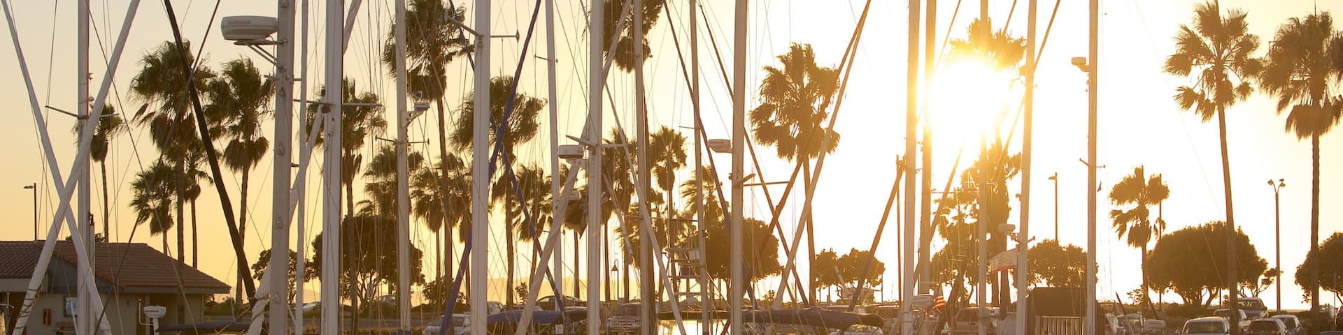 Ventura Harbor which includes a marina