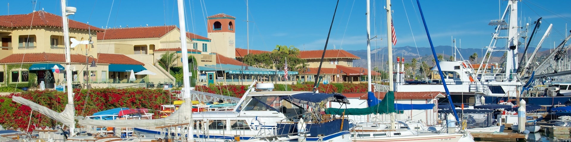 Ventura Harbor which includes a marina