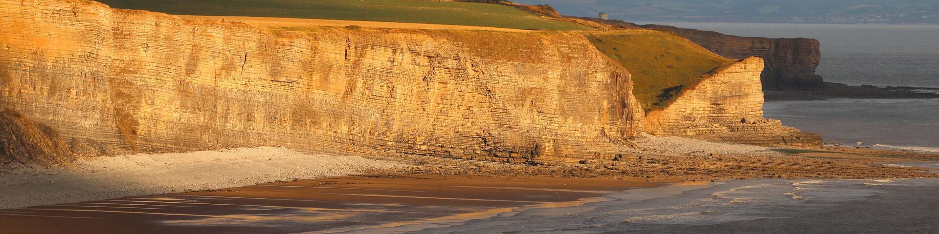 Looking towards Nash Point from Southerndown, Glamorgan Heritage Coast, South Wales, United Kingdom
