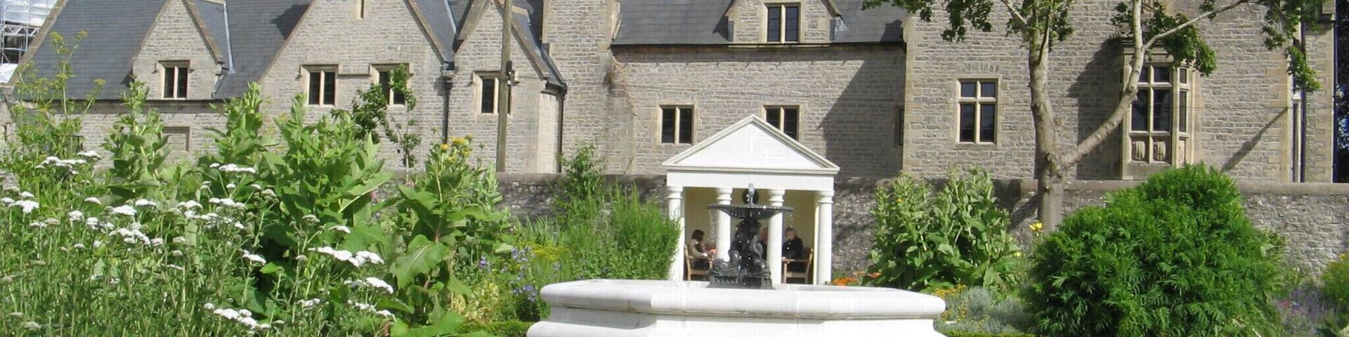 physic garden with the old boys school Cowbridge Wales