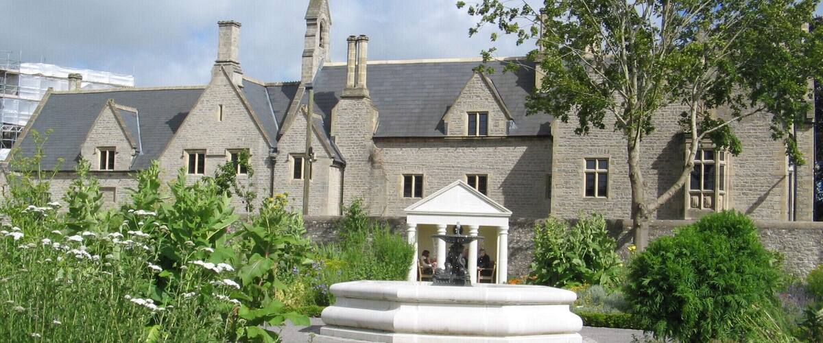 physic garden with the old boys school Cowbridge Wales