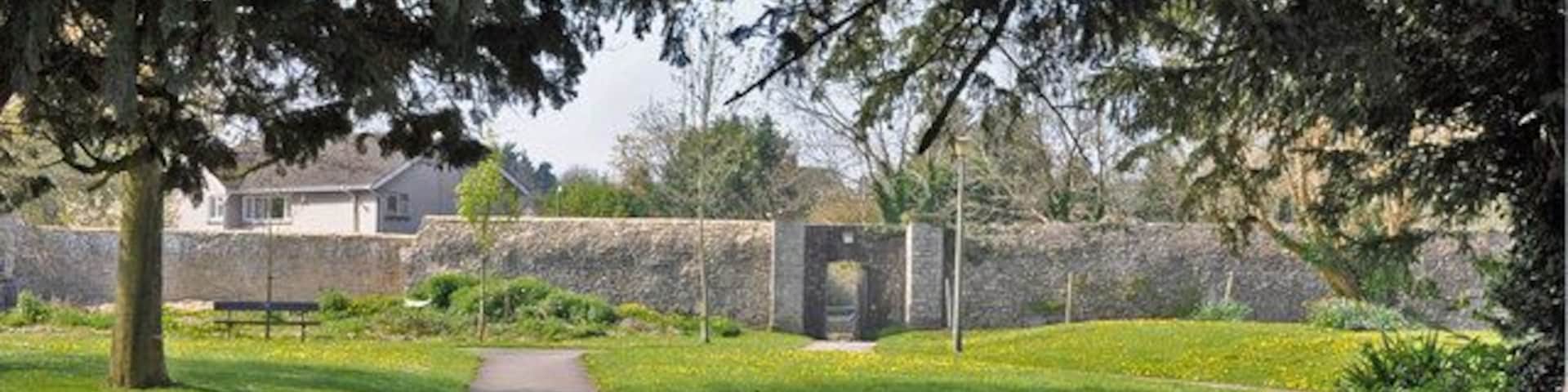 Town wall and gateway into Old Hall - Cowbridge