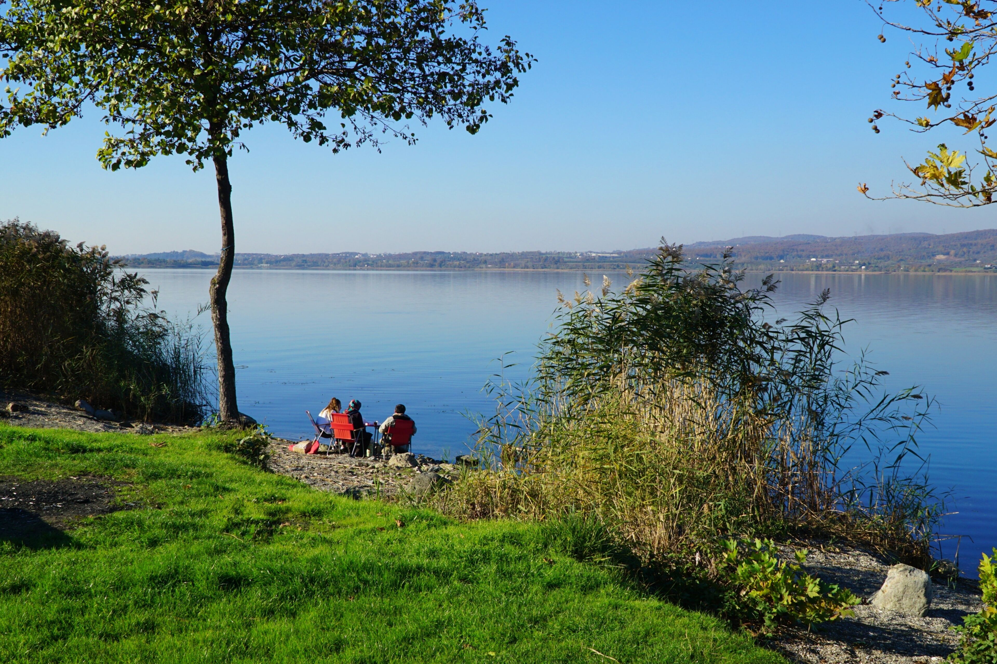 People having picnic by the Lake Sapanca in Sakarya district of Turkey.