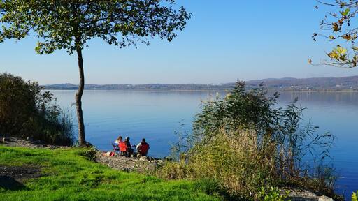 People having picnic by the Lake Sapanca in Sakarya district of Turkey.