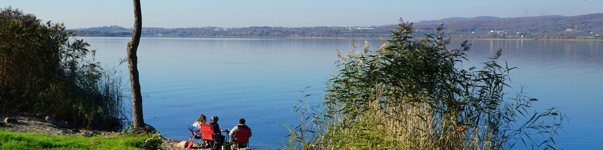 People having picnic by the Lake Sapanca in Sakarya district of Turkey.