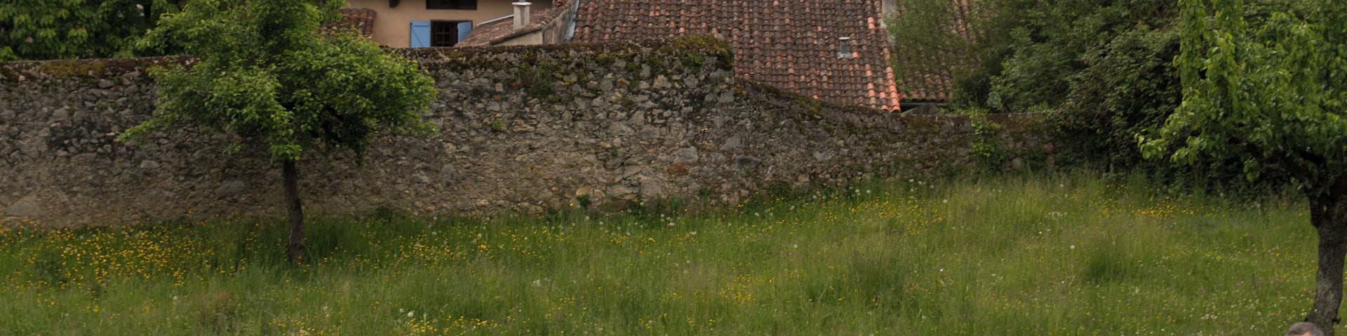 The former cathedral Saint-Lizier seen from the terrace of the episcopal palace
