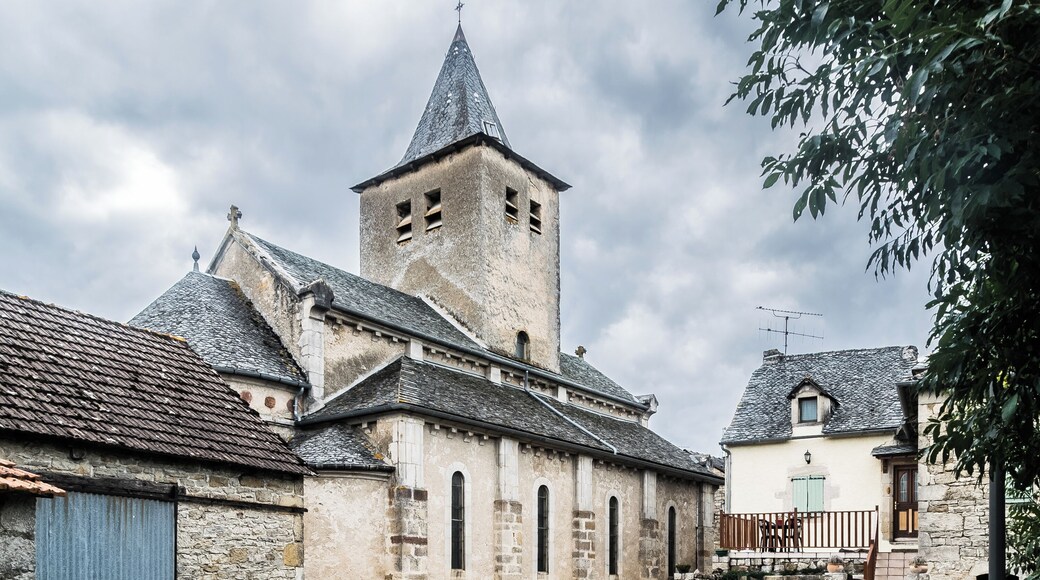 Church in Concourès, commune of Sébazac-Concourès, Aveyron, France