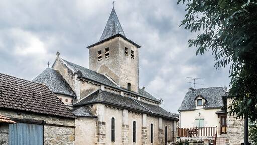 Church in Concourès, commune of Sébazac-Concourès, Aveyron, France