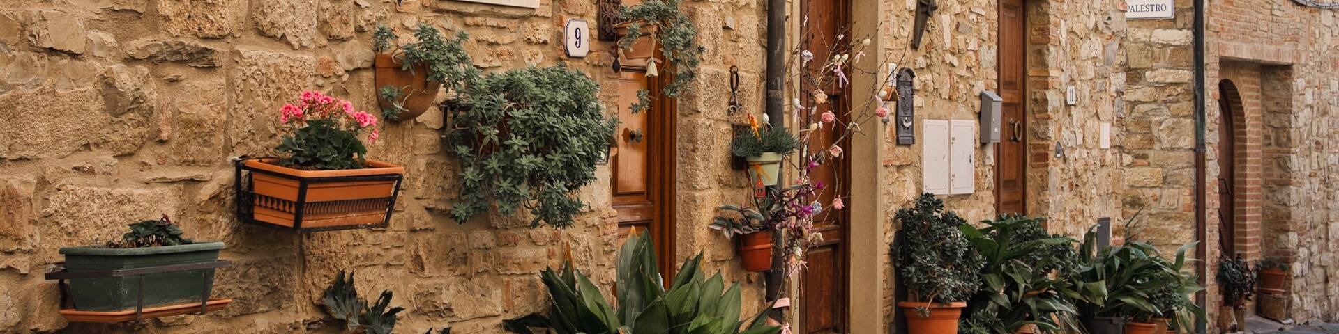 Old house in the village Monteverdi Marittimo, Tuscany, Italy.