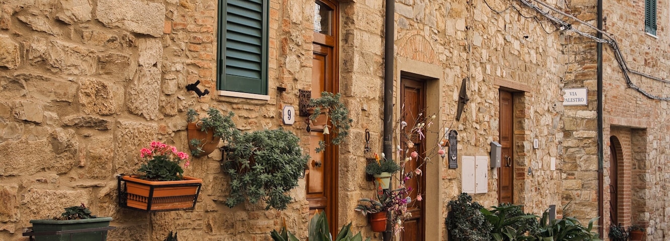 Old house in the village Monteverdi Marittimo, Tuscany, Italy.