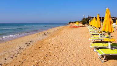 Pescoluse beach known as the Maldives of Salento, Italy