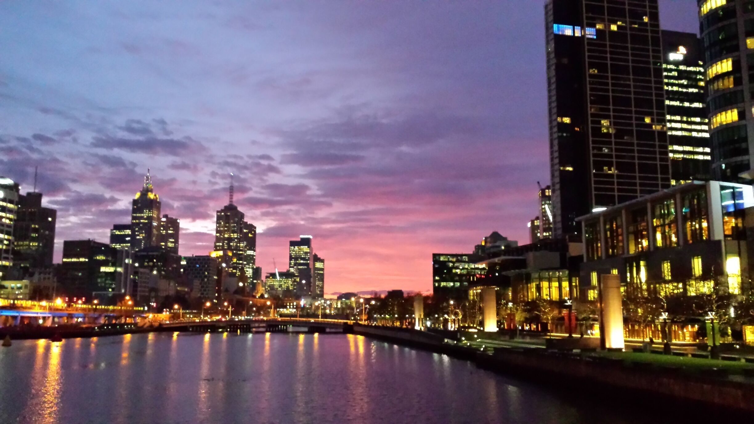 Early morning mid winter. A storm is forecast for later in the day. 