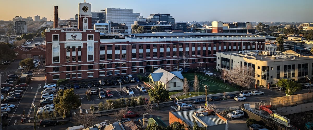 View towards Melbourne from Cremorne in Australia