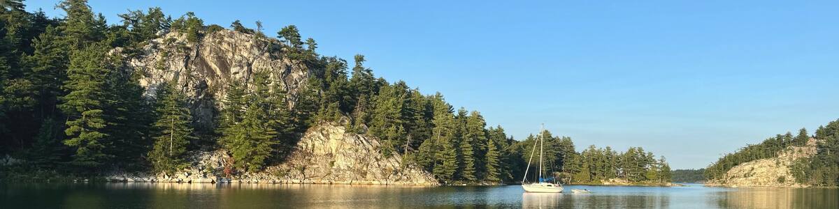 Golden Hour in Covered Portage Cove, in the North Channel of Georgian Bay, Northern Ontario, Canada