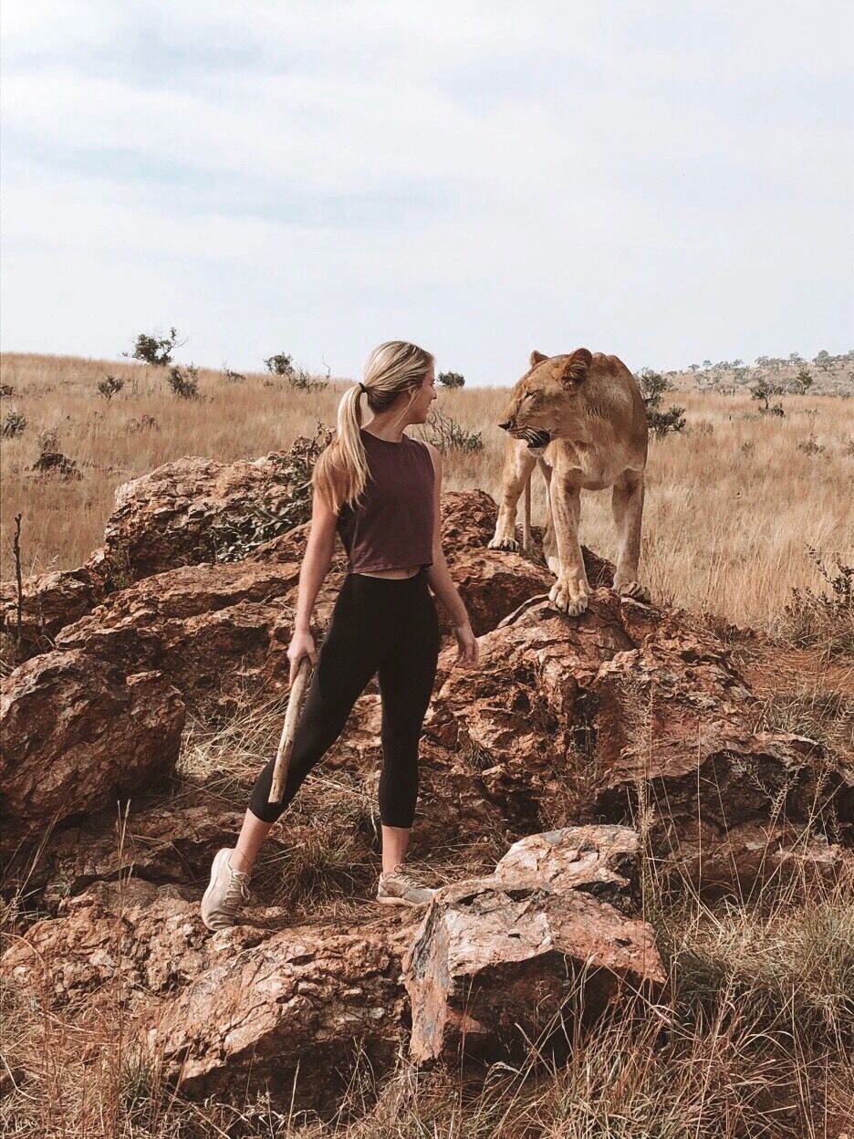 Staring #Adventure in the face, while volunteering with big cats in South Africa.