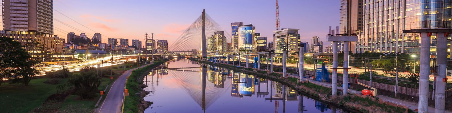 Octavio Frias de Oliveira Bridge in Sao Paulo Brazil
