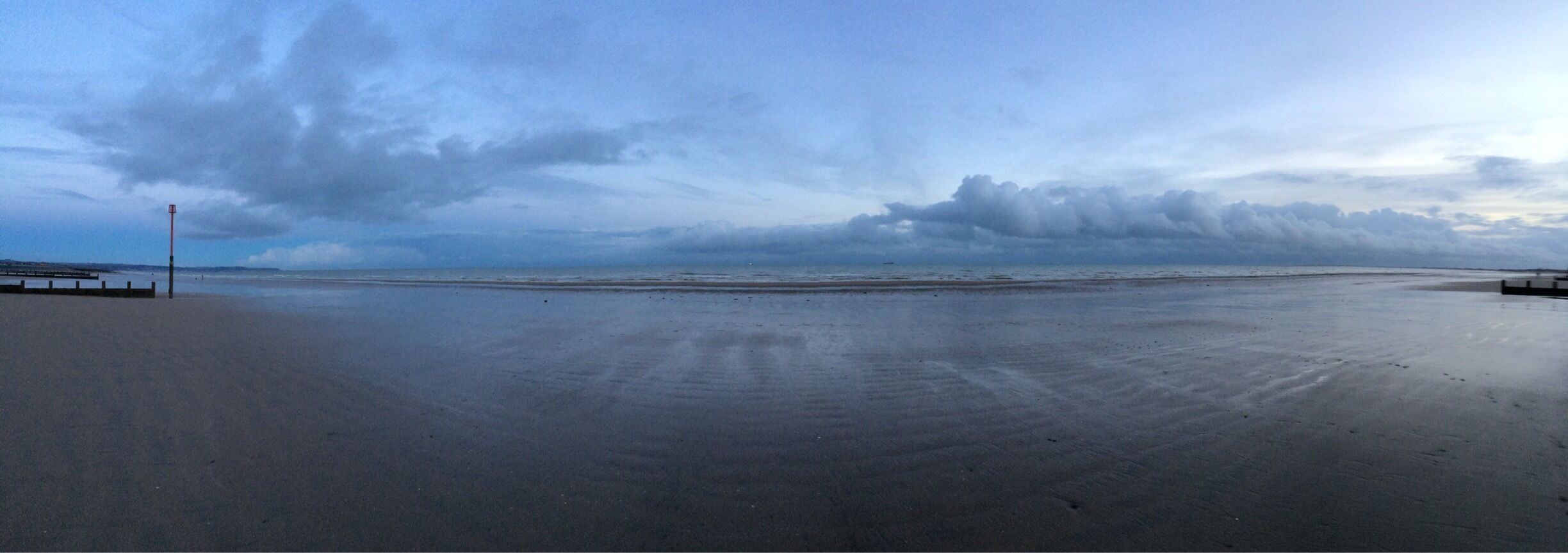 The beach at Dymchurch - "A Children's Paradise". Even in winter with the tide out it's also doggie paradise. #beach