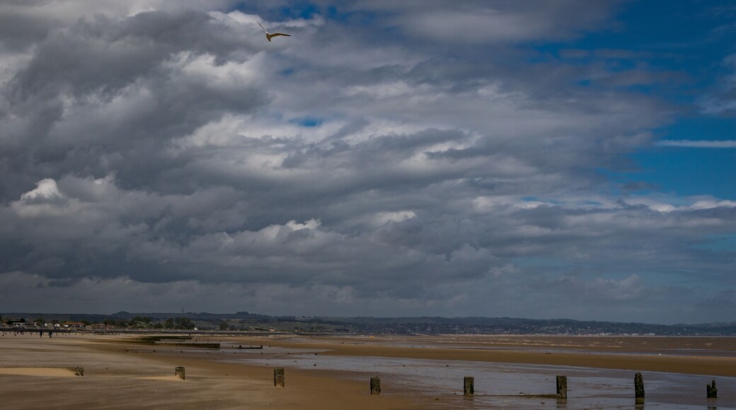 Clouds over Dymchurch beach, Kent, England
