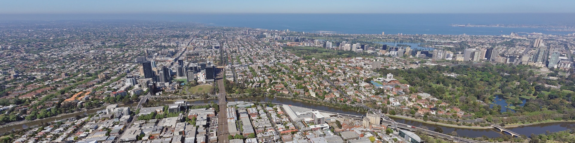 Aerial view of Cremorne, looking south-west to South Yarra