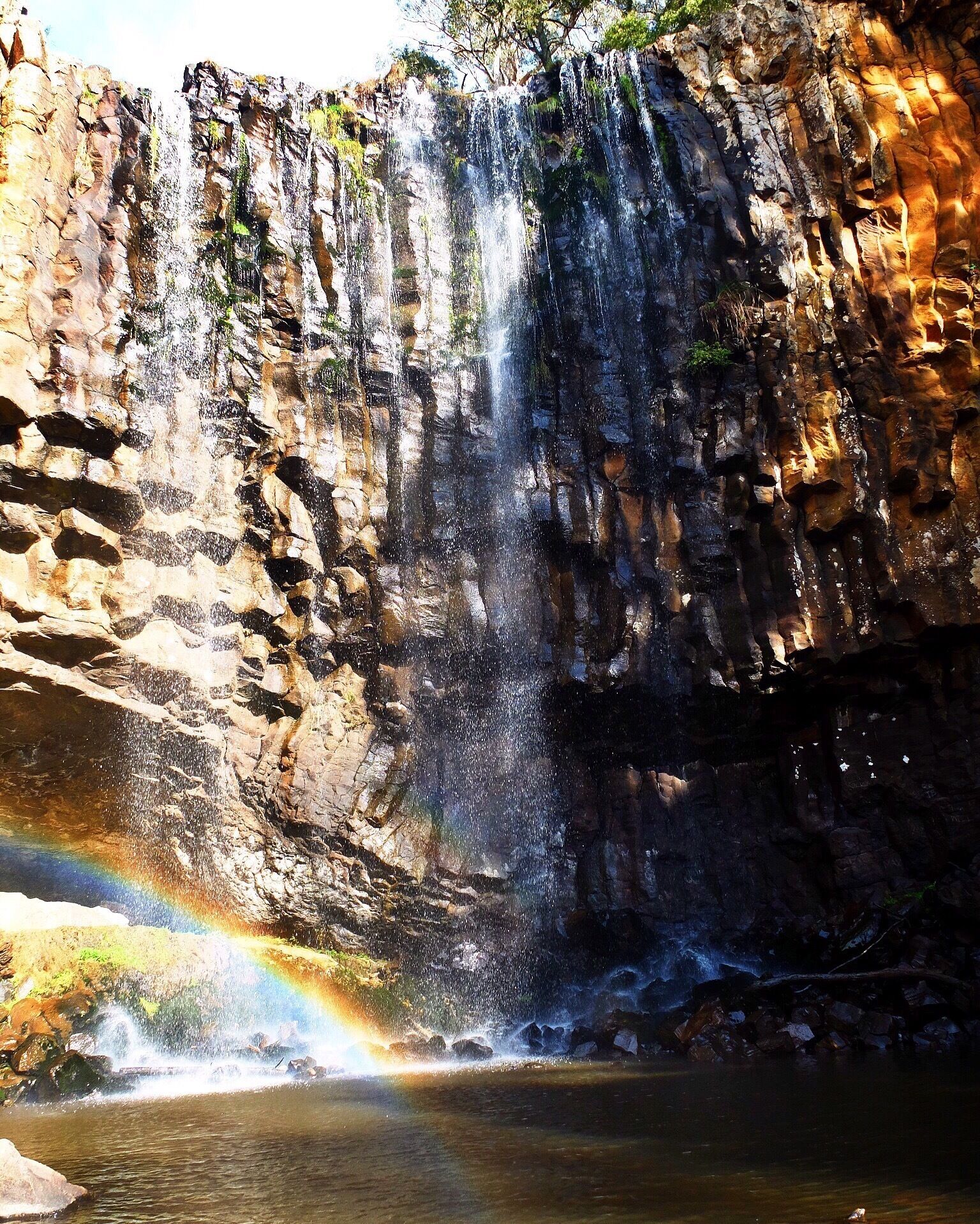 Waterfalls and rainbows   #waterfalls #rainbows #outdoors 