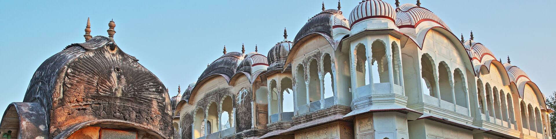Hindu Gherka temple (close to Morarka Haveli) in Nawalgarh, Shekhawati, Rajasthan, India