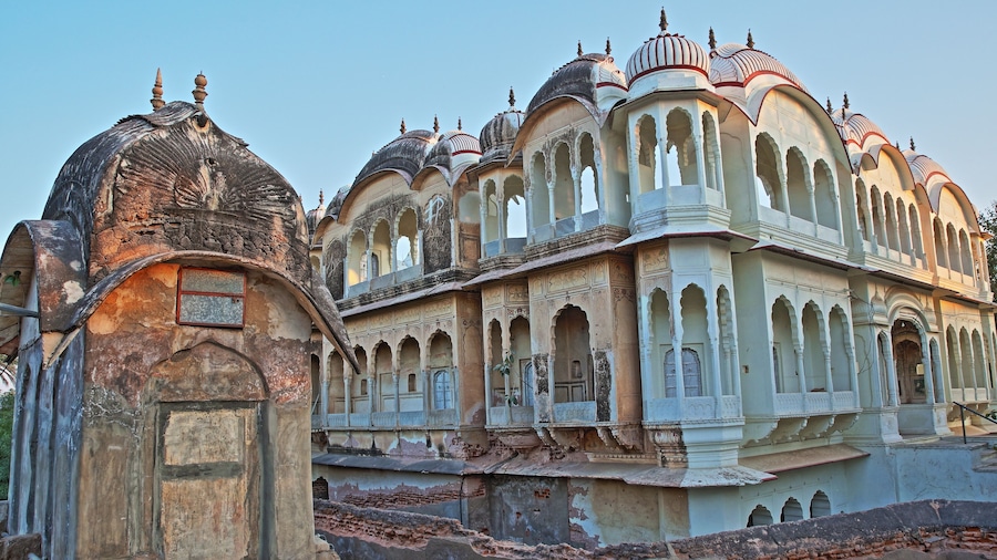 Hindu Gherka temple (close to Morarka Haveli) in Nawalgarh, Shekhawati, Rajasthan, India