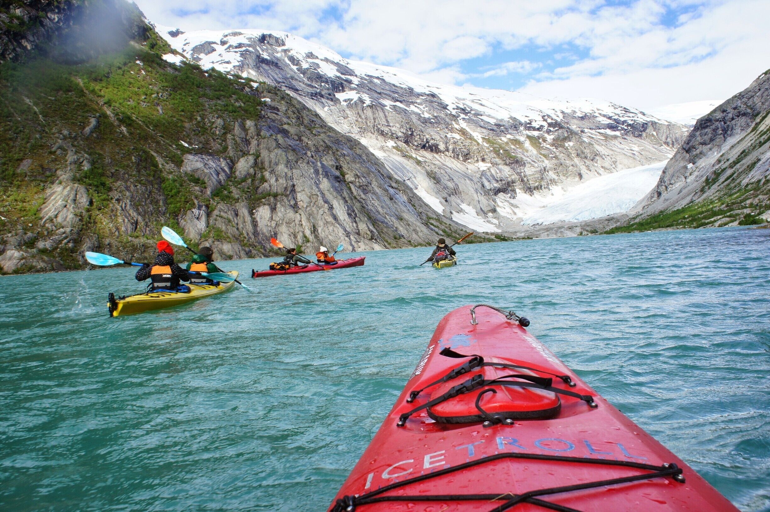 First time to canoe and glacier hiking.