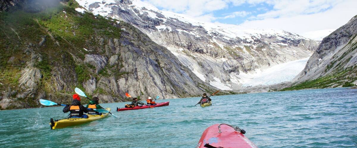 First time to canoe and glacier hiking.