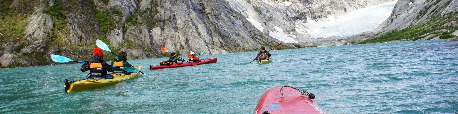 First time to canoe and glacier hiking.