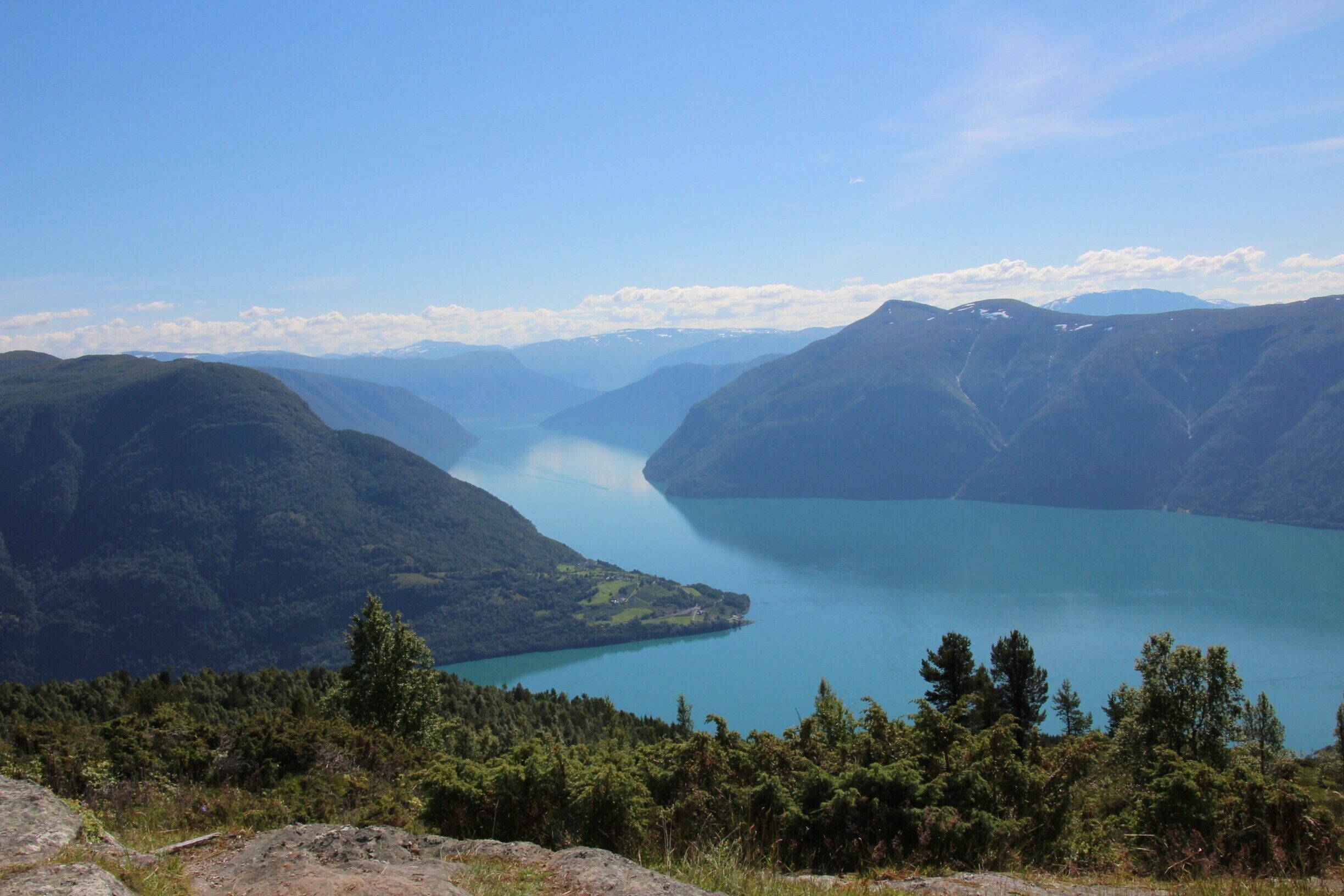 It's almost breathtaking. Walk in fresh air, views on the way and after two kilometres you reach this view.  Half way to Molden where you can view the Sognefjorden from a different angle. #lifeatexpedia