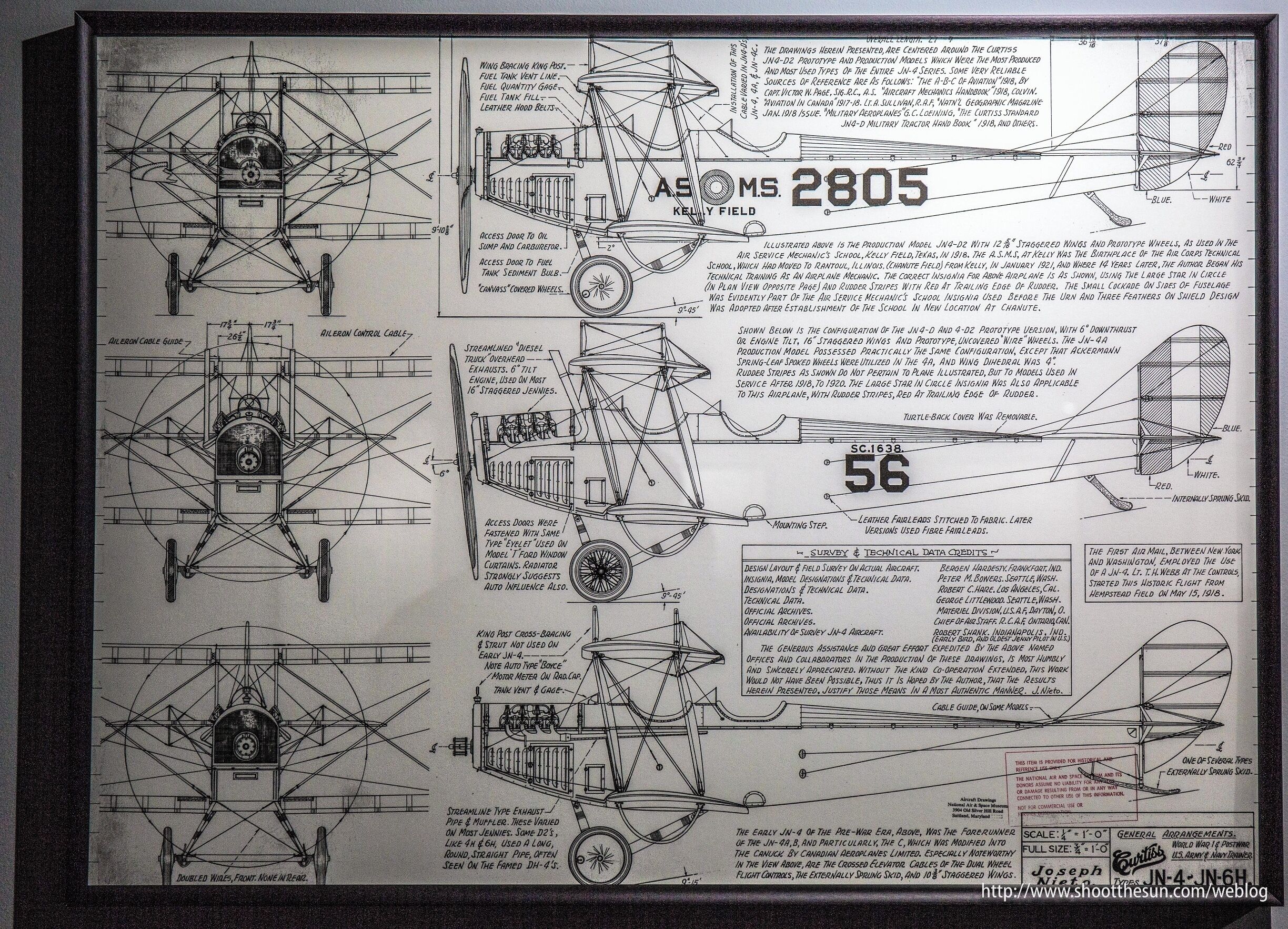 High-level specifications for three Curtiss aircraft.

Glenn Curtis worked for Alexander Graham Bell on a short-lived project called the Aerial Experiment Association.  He moved on from there to design, build and sell motorcycle engines, a few of which found their way into pioneering aircraft built by other aviators.

Eager to get in on the action, Curtiss started designing planes, which eventually became a standard issue for government military and non-military contracts.

But Curtiss himself was no desk jockey. He purportedly made the first officially-witnessed flight (presumably in an heavier-than-air craft) in North America, is credited with the first long-distance flight in the U.S., and entered and won a race in the first international competition for aviators, the Grande Semaine d'Aviation aviation meeting at Reims, France, held in August 1909.

Curtiss's company eventually merged with Wright Aeronautical Corporation (that's right, those Wrights), to form the Curtiss-Wright Company, and entity which still exists to this day.

Truth be told, I never heard of the man, his aircraft, or his engines before my visit to the museum.  But for about three decades in the early twentieth century, he and his company were the spruce-and-canvas predecessor to McDonnell-Douglas and Boeing.

https://en.wikipedia.org/wiki/Glenn_Curtiss