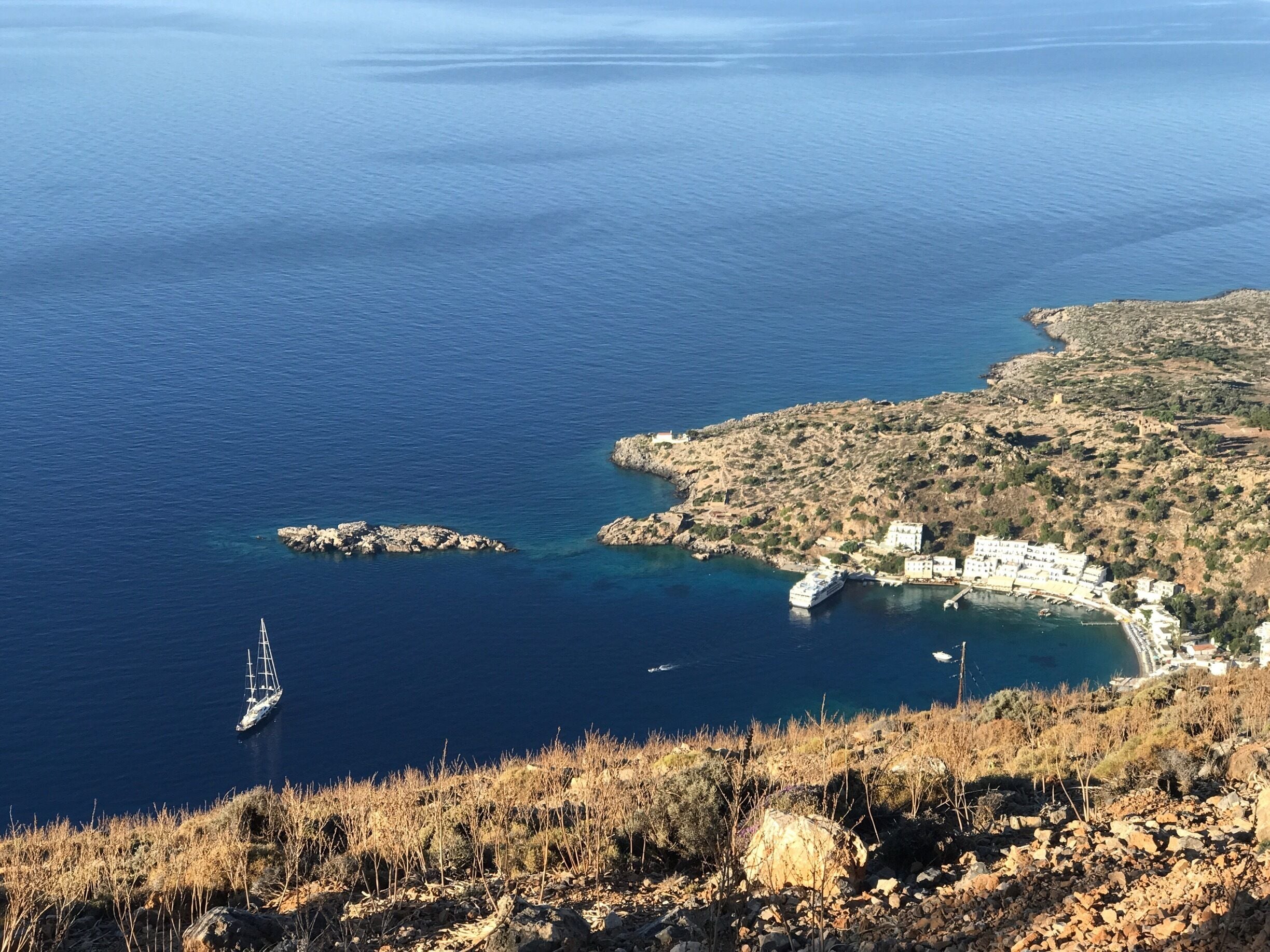 View from church ..hike  up from Loutro on the Island of Crete, Greece