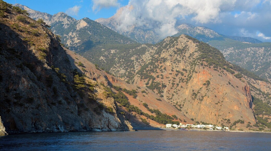 The village of Agia Roumeli, on the south coast of Crete, is accessible only by ferry or by an 18 km hike down the Samaria Gorge, the deepest canyon in Europe.