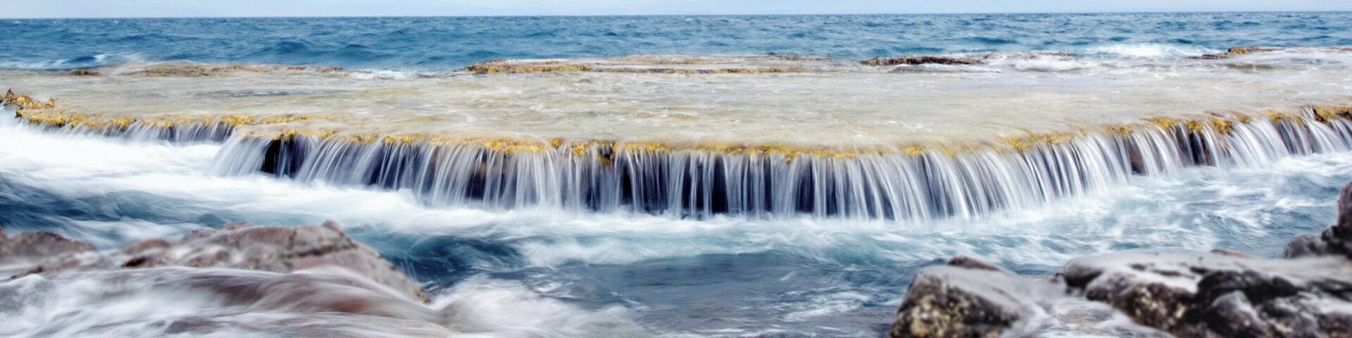 This is one of a kind waterfall-on-sea with pure blue water as a background at Rai cave. Rai cave is a famous place with anyone who loves Ninh Thuan. From the city center, you can easily get here by following a highway. The entrance fee is only 20 vnd (less than 1$). This place has majestic natural scenes: pure blue from the sky and the sea combine together with the waterfall as one. It is also true that picture cant describe how amazing nature here is. #BVSblue