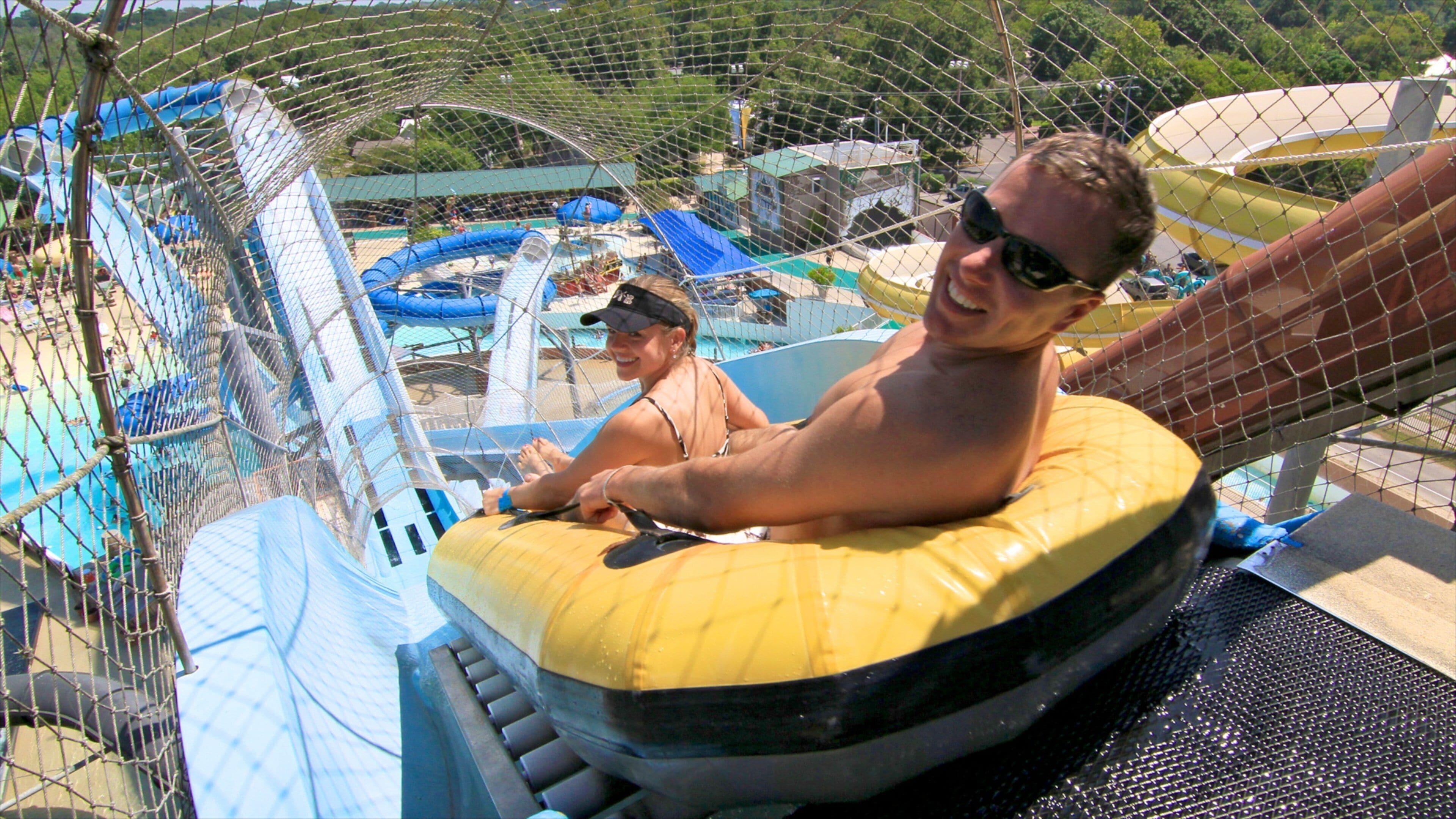 Schlitterbahn New Braunfels Waterpark which includes a waterpark as well as a couple