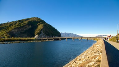 Greymouth which includes a river or creek and mountains