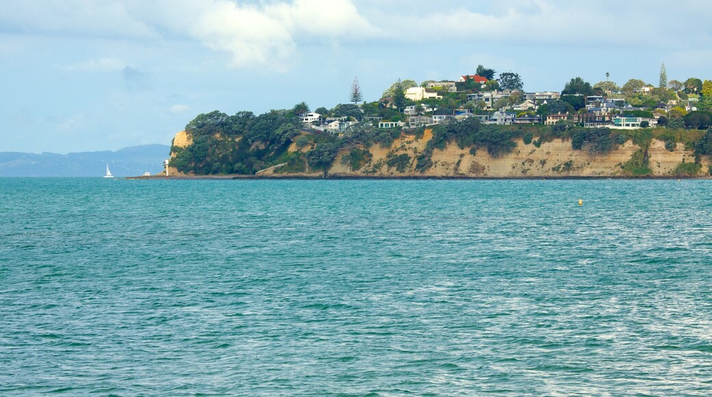 Mission Bay showing general coastal views and a coastal town