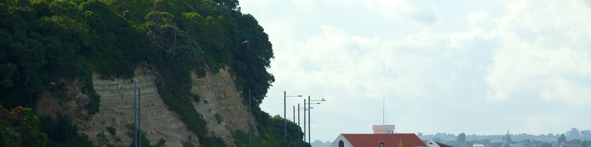 Mission Bay showing a coastal town, general coastal views and a sandy beach