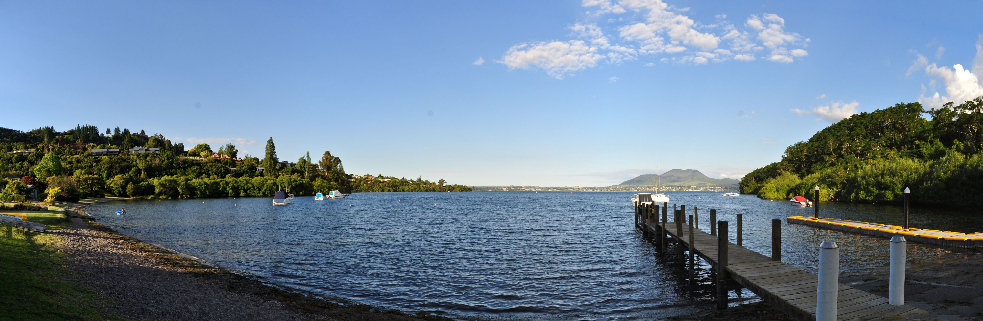 Jetty on Acacia Bay, North Island New Zealand